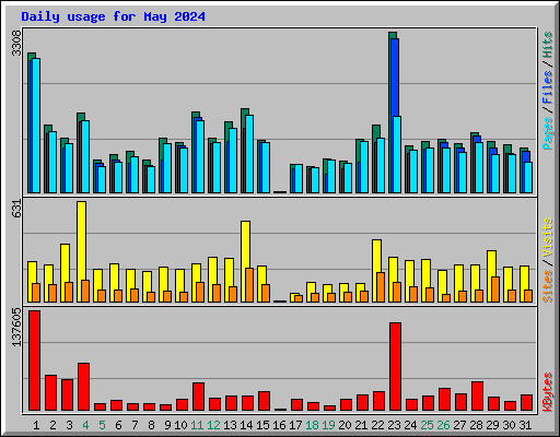 Daily usage for May 2024