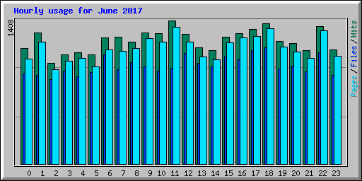 Hourly usage for June 2017