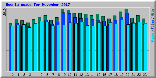 Hourly usage for November 2017