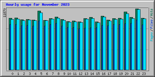 Hourly usage for November 2023