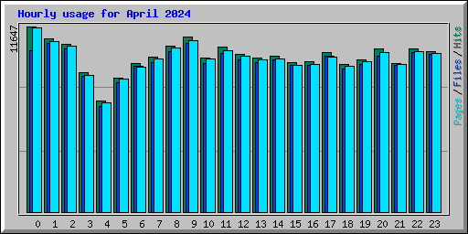 Hourly usage for April 2024