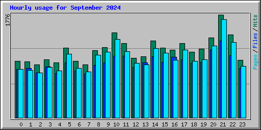 Hourly usage for September 2024